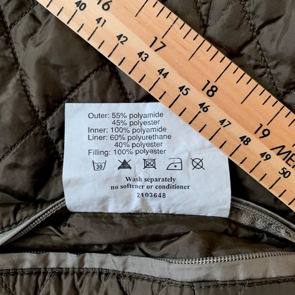 Barbour Amelia Moto Chore Green Khaki Jacket Coat Waterproof Fisherman Old Money - Picture 11 of 16